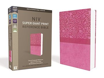 portada Niv, Super Giant Print Reference Bible, Giant Print, Imitation Leather, Pink, red Letter Edition (en Inglés)