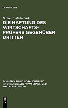 portada Die Haftung des Wirtschaftspruefers Gegenueber Dritten (in German)