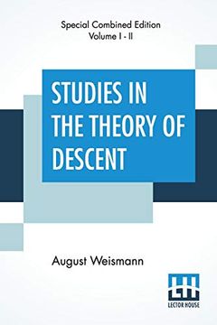 portada Studies in the Theory of Descent (Complete): With Notes, Prefatory Notice, Additions by the Author; Translated & Edited With Notes by Raphael Meldola (in English)