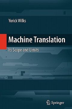 portada machine translation: its scope and limits (en Inglés)