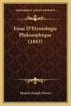 portada Essai D'Etymologie Philosophique (1843) (in French)