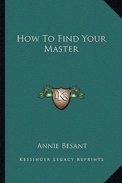 portada how to find your master (in English)
