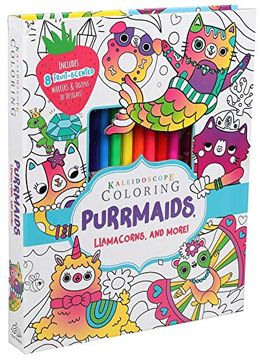 portada Kaleidoscope Coloring: Purrmaids, Llamacorns, and More! (en Inglés)