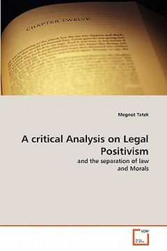 portada a critical analysis on legal positivism (en Inglés)