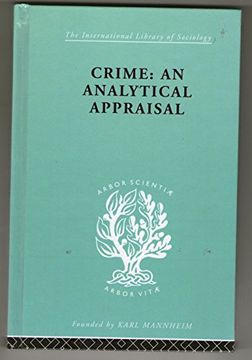 portada Crime: An Analytical Appraisal (International Library of Sociology) (in English)