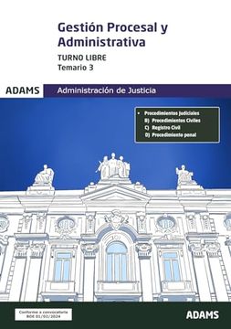 portada Gestion Procesal y Administrativa ( Turno Libre) - Temario 3 (in Spanish)