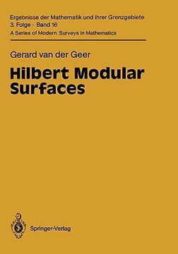 portada hilbert modular surfaces (en Inglés)
