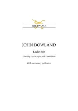 portada John Dowland: Lachrimæ (en Inglés)