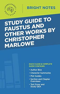 portada Study Guide to Faustus and Other Works by Christopher Marlowe (Bright Notes) (en Inglés)