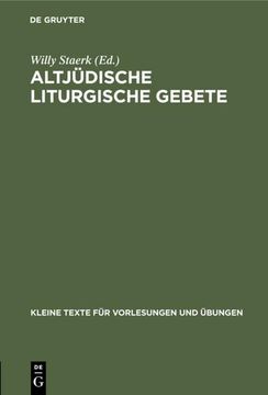 portada Altjüdische Liturgische Gebete (en Alemán)