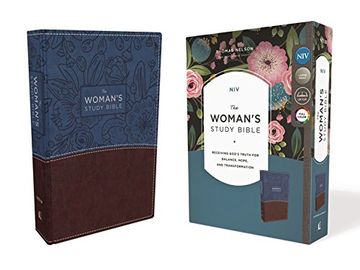 portada NIV, the Woman's Study Bible, Imitation Leather, Blue/Brown, Full-Color: Receiving God's Truth for Balance, Hope, and Transformation (in English)