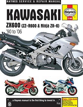 portada Kawasaki Zx600 (Zz-R600 & Ninja Zx-6) '90 to '06 (Haynes Service & Repair Manual) (en Inglés)