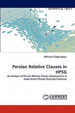 portada persian relative clauses in hpsg (en Inglés)