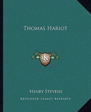 portada thomas hariot (en Inglés)