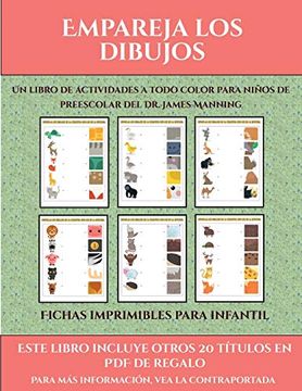 portada Fichas Imprimibles Para Infantil (Empareja los Dibujos): Este Libro Contiene 30 Fichas con Actividades a Todo Color Para Niños de 4 a 5 Años (in Spanish)