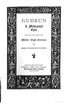 portada Gudrun, a mediaeval epic