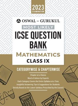 portada Oswal - Gurukul Mathematics Most Likely Question Bank: ICSE Class 9 For 2023 Exam (en Inglés)