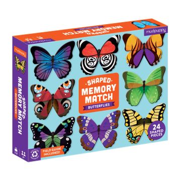 portada Mudpuppy Butterflies Shaped Memory Match, Multicolor