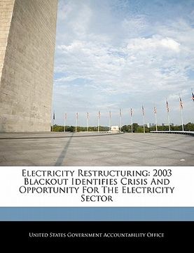 portada electricity restructuring: 2003 blackout identifies crisis and opportunity for the electricity sector (en Inglés)