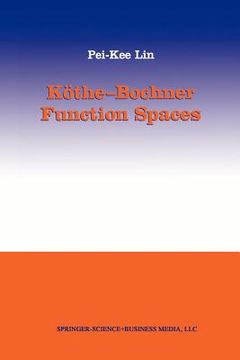 portada kothe-bochner function spaces