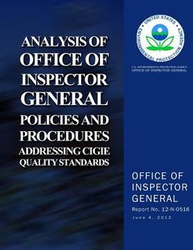 portada Analysis of Office of Inspector General Policies and Procedures Addressing CIGIE Quality Standards (en Inglés)