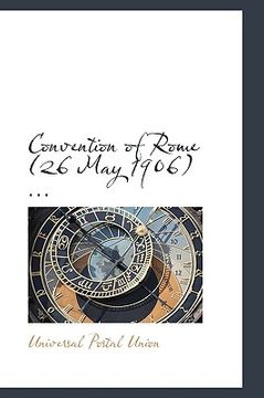 portada convention of rome (26 may 1906) ... (en Inglés)