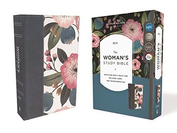 portada NIV, the Woman's Study Bible, Cloth Over Board, Blue Floral, Full-Color: Receiving God's Truth for Balance, Hope, and Transformation