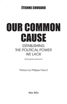 portada Our common cause: Establishing the political power we lack (en Inglés)