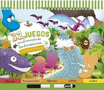 portada 32 Juegos en el Mundo de los Dinosaurios (in Spanish)
