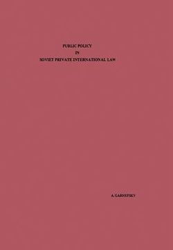 portada Public Policy in Soviet Private International Law (en Inglés)