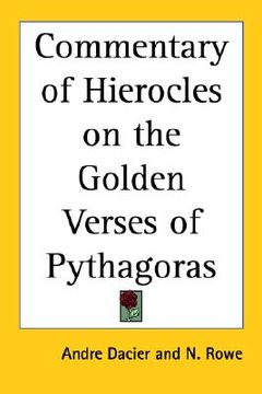 portada commentary of hierocles on the golden verses of pythagoras (en Inglés)