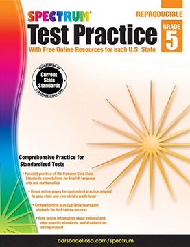 portada Spectrum Test Practice, Grade 5 (en Inglés)