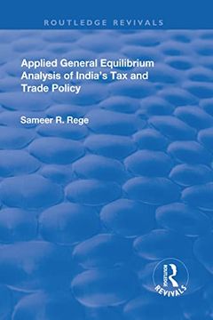 portada Applied General Equilibrium Analysis of India's Tax and Trade Policy (en Inglés)