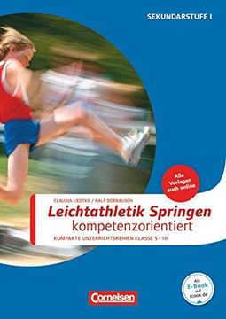 portada Sportarten: Leichtathletik Springen Kompetenzorientiert: Kompakte Unterrichsreihen Klasse 5-10. Buch mit Kopiervorlagen Über Webcode (in German)