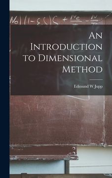 portada An Introduction to Dimensional Method (in English)