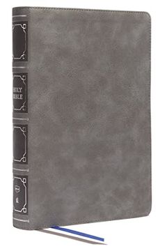 portada Nkjv, Reference Bible, Classic Verse-By-Verse, Center-Column, Leathersoft, Gray, red Letter, Comfort Print: Holy Bible, new King James Version (en Inglés)