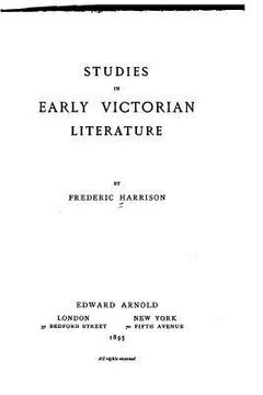 portada Studies in early Victorian literature (en Inglés)