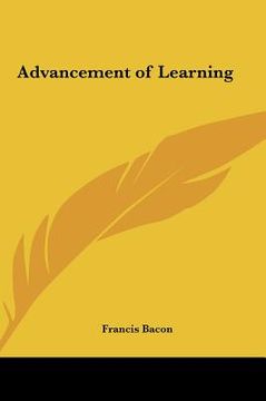 portada advancement of learning (in English)