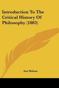 portada introduction to the critical history of philosophy (1883) (en Inglés)