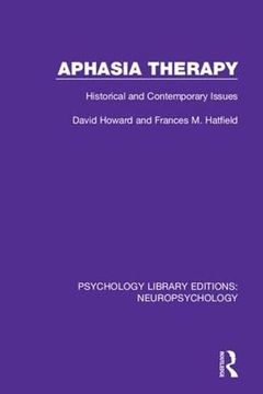 portada Aphasia Therapy: Historical and Contemporary Issues (en Inglés)