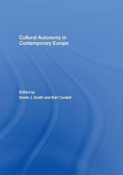 portada Cultural Autonomy in Contemporary Europe (en Inglés)