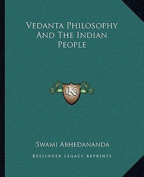 portada vedanta philosophy and the indian people (en Inglés)