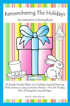 portada Remembering The Holidays - Book 1 Companion: Dementia, Alzheimer's, Seniors Interactive Holiday Coloring Book (en Inglés)