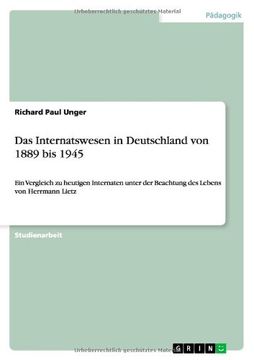 portada Das Internatswesen in Deutschland von 1889 bis 1945 (German Edition)
