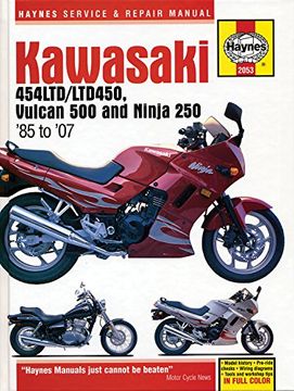 portada Kawasaki 454 Ltd, Vulcan 500 & Ninja 2 Motorcycle (Haynes Service & Repair Manual) (en Inglés)