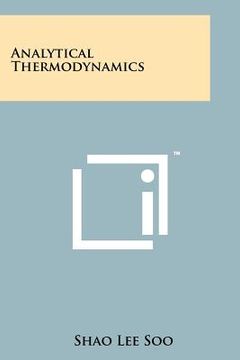 portada analytical thermodynamics (en Inglés)