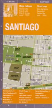 portada Citymap Santiago : Mapa Callejero, Indice de Calles, Mapa de Subte, Mapa de Santiago, Escala 1:18.000 