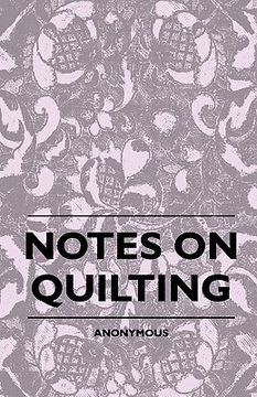 portada notes on quilting (en Inglés)