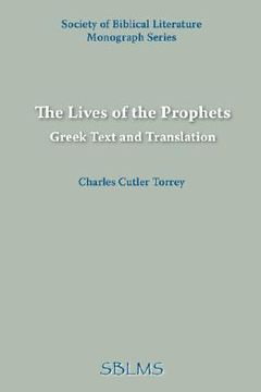 portada the lives of the prophets: greek text and translation