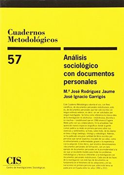 portada Análisis Sociológico con Documentos Personales (in Spanish)